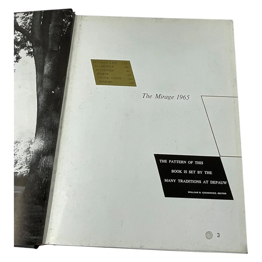 The Mirage 1965 DePauw University Yearbook Greencastle Indiana Alumni‎ Book